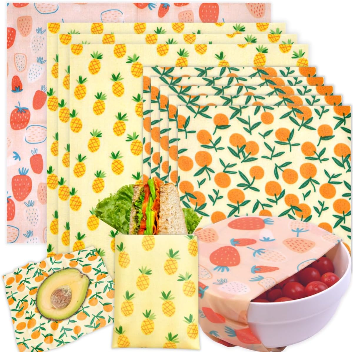 Beeswax Food Cover - Reusable Beeswax Wrap Eco-Friendly Beeswax Food