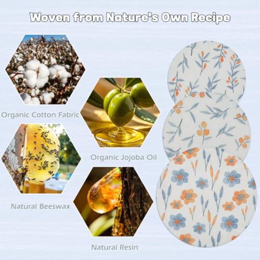 Reusable Beeswax Bowl Covers-3 - đánh giá và giá Beeswax Food Cover