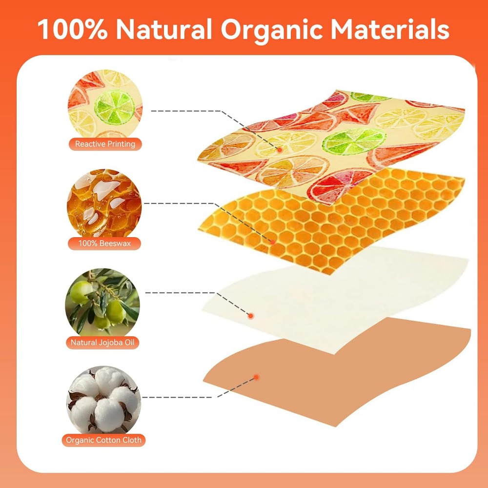 Reusable Beeswax Food Wraps wi - đánh giá và giá Beeswax Food Cover